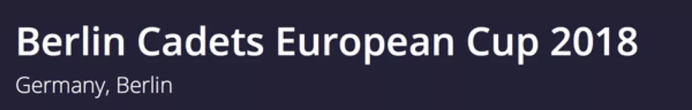 Resultaten European Cup Berlin 07-04-2018
